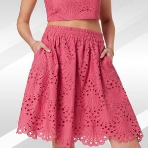2/$50 Andie The Mona Eyelet Skirt Rosette Size XL | Feminine Summer Style